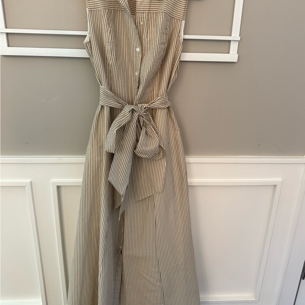 Ted Baker Cream Striped Maxi Dress